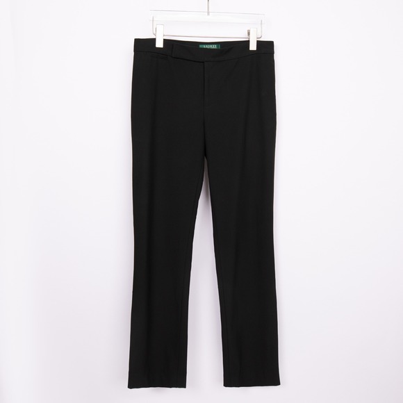 Lauren Ralph Lauren Black‎ Dress Pants Stretch Career Trouser Size 6 - Picture 1 of 10